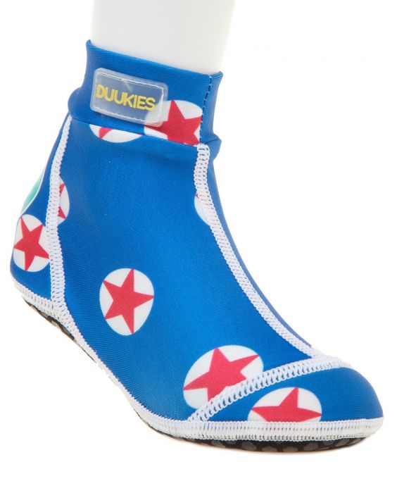 Duukies - Jungen UV-Strandsocken - Star Red - Blau 