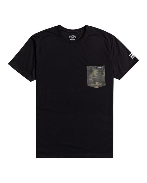 Billabong - UV-Rashguard für Herren - Kurzarm - Team Pocket - Schwarz