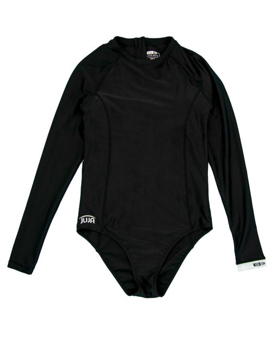 JUJA - UV-Badeanzug mit langen Ärmeln für Frauen - UPF50+ - Solid - Schwarz