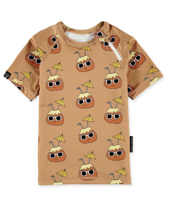 Beach & Bandits - UV-Schwimmshirt für Kinder - UPF50+ - Kurzarm - Cool Coconut - Sand
