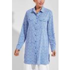 Coolibar - UV Tunika Shirt für Damen - Santorini - Alluvia - Aura Blau