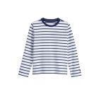 Coolibar - UV Shirt für Kinder - Langarm - Coco Plum Everyday - Einfarbig - Streifen - Weiß/Navy Blau
