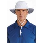 Coolibar - UV-Hut mit weiter Krempe für Herren - verformbar - Leo - Weiß/Grau