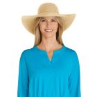Coolibar - UV-Hut für Damen - verpackbar und mit breiter Krempe - Perla - Natur 