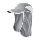 Coolibar - UV Sport Kappe mit Nackenschutz für Kinder - Agility - Stahlgrau/Weiß