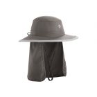 Coolibar - Kinder-UV-Hut mit versteckbarem Nackenschutz - Dunkelgrau