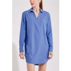 Coolibar - UV Cover-Up Tunika für Damen - Koesta - Einfarbig - Aura Blau