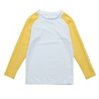 Snapper Rock - UV-Rash-Top für Kinder - Langarm - Weiß/Gelb