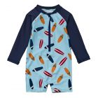 Snapper Rock - UV-Badeanzug für Babys - Langarm - Retro Surf - Blau/Navy