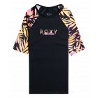Roxy - UV Rashguard für Mädchen - Active Joy - Kurzarm - UPF50 - Anthracite Zebra Jungle Girl