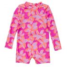Snapper Rock - UV-Badeanzug für Babys - Langarm - Hibiscus Hype - Rosa