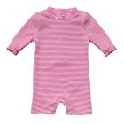 Snapper Rock - UV-Badeanzug für Babys - 3/4 Ärmel - Streifen - Himbeere