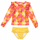 Snapper Rock - UV-Badeset für Babys und Kinder - Langarm - UPF50+ - Pop of Sunshine - Rot/Gelb