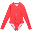 Snapper Rock - UV-Badeanzug für Mädchen - Langarm - UPF50+ - Wassermelone - Rot