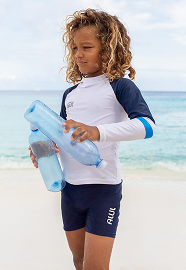 Jungen UPF50+ UV-Kleidung aus recycelten PET-Flaschen